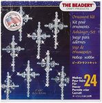 Beadery BOK-5536 Holiday Beaded Ornament Kit, Crystal Crosses, 1.25-Inch, Makes 6