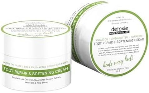 Detoxie Foot Repair Cream for Baby Soft Feet, Removes Dry Skin & Hard Calluses, Hydrates Dry Feet, Smoothens, Hydrates & Repairs Dry Cracked Heels, Results in 20 days of Daily Use, Clove Oil, Neem, Turmeric & Shea Butter, For Dry, Rough, Cracked Skin on Heels | 50 g
