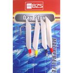 BZS Day Glow Day Lite Mackerel Feathers - Bait Rigs Hooks for Sea Fishing with Lures Boat Tackle Accessories to All Summer Species- Pack of 5