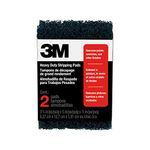 3M Heavy Duty Stripping Pads, 3.375-Inch by 5-Inch by .75-Inch, 2-Pack