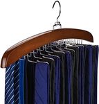 Ulimart Tie Rack Tie Hanger 24 Hooks Wooden, Tank Top Hanger,Belt Organizer for Closet,with Upgraded 360°Rotating, Belts Scarves Accessories for Bras,Tank Tops,Camisoles…