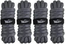 Dock Lines Nylon Rope Dock Lines for Boats Double Braided 4 Pack 15' Boat Accessories Marine 3/8" 1/2" 5/8" Diameter (Gray, 15'-5/8")