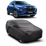 JEHOVA Car Cover for Compatible with Maruti Suzuki Fronx Delta Plus Model 2023 Water Resistant - Dust Proof Car Body Cover (Grey)