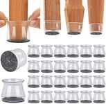 Chair Leg Floor Protectors 24PCS Fu