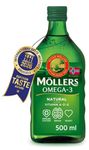 Moller’s ® | Omega 3 Cod Liver Oil | Omega-3 Dietary Supplements with EPA, DHA, Vitamin A, D and E | Superior Taste Award | Pure & Natural cod Liver Oil | 166 Year Old Brand | Neutral | 500 ml