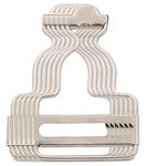 BIKICOCO Overall Dungaree Buckles Adjuster, 1-1/4'' Wide Bottom, for Rompers Skirt Garment Sewing DIY, Silver - 6 Pcs