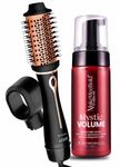 Urban yog Makemeebold 3-In-1 Hot Air Brush & Mystic Volume Hair Styling Foam(150Ml),Hair Dryer,Straightener,Volumizer|1200 Watts Blow Dryer Brush|Volumizing Foam For Fine Hair,Paraben-Free,Black