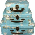 MUCKLILY 3 Pcs Three Piece Box Home Decor Suitcase Boxes Display Boxes Vintage Decor Decorative Boxes for Storage Decorative Storage Boxes Cardboard Boxes Flower Boxes Trunk Paper