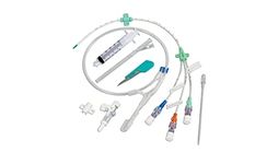 Mowell Central Venous Triple Lumen Catheter 7F X 6.29" (16cm) polyurethane with integral wing Set (Seldinger Technique)