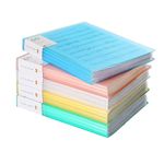 60 Pockets Display Book RUIFUNETEK Presentation Book with Clear Sheet Protectors A4 Binder with Plastic Sleeves 120 Pages Bound Sheet Protectors for Document Artwork and Photo (5 Color, 5 Pack)