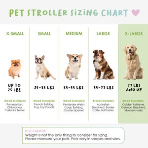 Apollo 3-in-1 Large Pet Stroller – Convertible Carrier and Pushchair