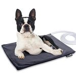 Pecute Pet Heat Pad Medium 40x50cm,Constant Heating Safe Electric Heated Mat Anti Bite Waterproof with Removable Flannel Cover & Fire Retardant Cotton, Soft Cosy for Puppies Kittens(2 Covers)