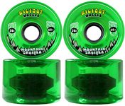 Bigfoot Longboard Wheels 76mm 80A Shr Mountain Cruisers Translucent Green