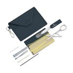 Victorinox Swiss Card Classic New York Style, (8.2 cm) Gray, ABS/Cellidor, 0.7100.E223|Credit Card Wallet Pocket Multitool With Scissors, Gift For Him And Her, 11 In One