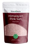 Viva Doria Himalayan Pink Salt, Crystal Salt, Fine Grain, Certified Authentic, Food Grade, 2 lb (907 g)