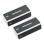 Tweezerman Nail Buffing Block 2 Pack - 4 Sided Nail Buffer Blocks for Filing, Buffing, Smoothing, and Shining Nails at Home