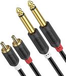 J&D Dual 1/4 inch TS to Dual RCA St