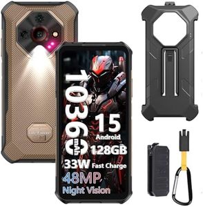 Ulefone Armor X16 Rugged Smartphone, 10360mAh 33W AI Phone, 48MP+20MP Night Vision, 128GB/2TB, MTK G91, Android 15, 6.56" 3 Card Slots, NFC IP68/69K Waterproof 4G Dual SIM-Free Unlocked Mobile Phones