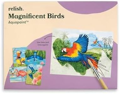 Relish Aquapaints for Dementia - Magnificent Birds, Pack of 5 Reusable Water Painting Alzheimer’s Activities, Hobbies & Aids for Elderly