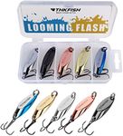 THKFISH Fishing Lures Trout Lures Fishing Spoons Lures for Trout Pike Bass Crappie Walleye Color C 1/5oz 5pcs