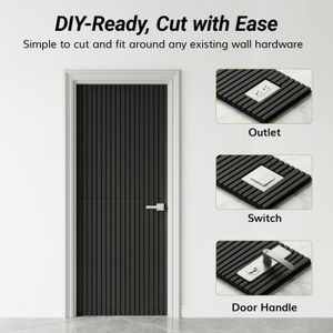 TONOR Large Acoustic Panels – Black Soundproof Foam Tiles