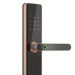 QUBO Smart Door Lock Select from Hero Group (2025 Edition) | 6-Way Unlocking | 5 Bolts | Fingerprint | Remote Unlocking via OTP | PIN | Access Card | Mobile App | 2 Years Brand Warranty | (Copper)