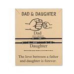 LQRI Dad and Daughter Matching Morse Code Bracelets Father Daughter Gift The Love Between A Father and Daughter Is Forever (Dad and Daughter)