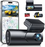 GKU Dash Cam Front and Rear Camera,4K+1080P Dual Dash Camera for Cars Built-in 5GHz WiFi GPS,with 64G SDcard,1.47" Display Dashcam, 24HParking Mode,App Control,Super Night Vision,WDR (D600pro)