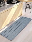 Saral Home Striped Soft PP Yarn Durable & Washable Multipurpose Runner for Home/Kitchen/Living Area/Lobby/Office Entrance with Anti Skid Backing (Turquoise, 45 Cm X 120 Cm)