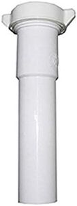 LASCO 03-4321 White Plastic Tubular 1-1/2-Inch by 6-Inch Slip Joint Extension with Nut and Washer