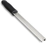 Bagonias Lemon Zester & Cheese Grater - Parmesan Cheese, Lemon, Ginger, Garlic, Vegetables, Fruits - Razor-Sharp Stainless Steel Blade Protective Cover, Dishwasher Safe 13 Inch (Black)