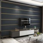 mwpqbd Upgraded Deerskin Velvet High-end Modern Minimalist 3D Wallpaper Plain Non-Woven Living Room Bedroom TV Background Wall Paper 20.8 '* 393.7'Non Peel and Stick Wallpaper (Black/107)
