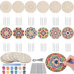 Silipull 24 Sets Mandala Wind Chime