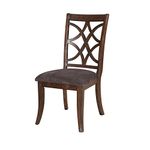 ACME 60257 Keenan Side Chair, Walnut Finish, Set of 2