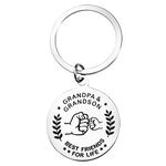 Grandpa Keychain from Granddaughter Grandson Funny Grandfather Key Chain Fathers Day Birthday Thanksgiving Christmas Gifts