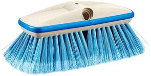 STAR BRITE Premium Medium Wash 8" Brush Head W/Bumper - Dual Connections Fit Either Standard 3/4" Threaded Poles or Extend-A-Brush Handles (Medium) (Blue) (040162)