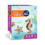 Fevicreate DIY Marine-Themed Fridge Magnet Kit Turtles, Seahorses and starfishes Designs with Art Materials All-in-one Art and Craft kit for Girls and Boys 5+ Years, Pack of 1