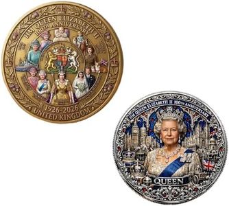 2PCS Queen Elizabeth II Tribute Commemorative Coin, Alloy Canada Memorial Souvenir Collectible, Royal Heritage Keepsake for Collectors & History Enthusiasts