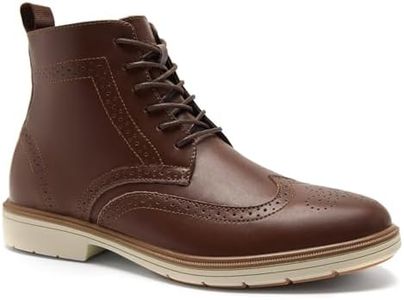 Men's Orthopedic Dress Oxford Boots: Casual Arch Support Neuropathy Foot Heel Ankle Pain Relief Walking Business Stylish Shoes, Soft Plantar Fasciitis Hammer Toes Travel Ankle Boots Dark Brown Size 13