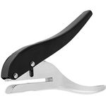 HEALLILY 3MM Hole Metal Single Hole Punch Handle Paper Puncher Heavy Duty Hole Puncher for Home Office School (Black)