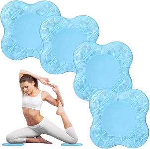 Yflingjie Yoga Knee Pads, Set of 4, Cushions for Knees and Elbows, Fitness, Meditation, Kneeling, Balance, Floor, Pilates (blue)
