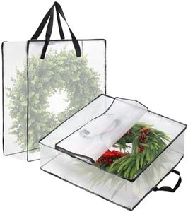 Wreath Storage Bag 2 Packs, 26 Inches 90 L Wreath Storage Container for Home Storage, Storage Bag for Spring Summer Christmas Wreath Decorations or Clothing Blanket Comforters Bed Sheets Pillows