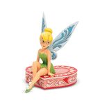 Jim Shore Disney Traditions Love Seat Tink on a Box of Chocolates Resin Figurine - 4.750, Multi Color (6005966)