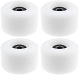 Create idea 4PCS Roller Skates Wheels 54mm Diameter 80A Hardness Quad Skates Rechange Wheels with ABEC-9 608RS Bearings Replacement Wheels White