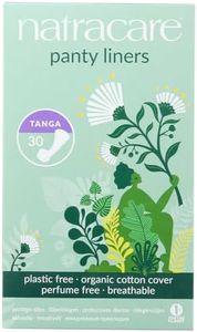 Natracare Organic and Natural Tanga Panty Liners, Thong Style, 30 Count, 3 Boxes (90 Liners Total)