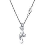 Cat Necklace Cat Pendant Cat Necklace for Women Sterling Silver Cat Necklace Cat Jewelry for Women Cat Fish Necklace Cat Gifts for Cat Lovers Han han