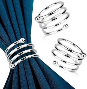 8Pcs Napkin Ring Kitchen Table Set - Silverware Napkin Rings for Table Setting Kitchen Table Thanksgiving Napkin Rings - Napkin Holder Kitchen Set Dining Table for Wedding Dinner Table Decor Simple
