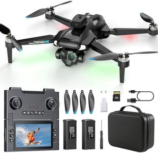 M66 Drone with 4.3″ Foldable HD Screen Controller, 1080P HD Camera Drone for Beginners with Obstacle Avoidance, Optical Flow,Brushless Motor, 40-Min Flight Time, Easy to Fly