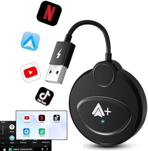 Android Auto Wireless Adapter Support Netflix YouTube Tiktok, Latest Wireless Android Auto Car Adapter for Factory Wired Android Auto to Wireless, Low Latency and Easy to Install