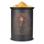 Metal Wax Melt Warmer kobodon Candle Wax Warmer for Scented Wax Melter Electric Wax Burner Wax Melts Wax Cubes Black Candle Lamp for Home Office Decor(Tree)…